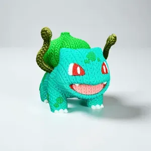 Action Figure Anime Pokémon Bulbasaur Knitted Multipart
