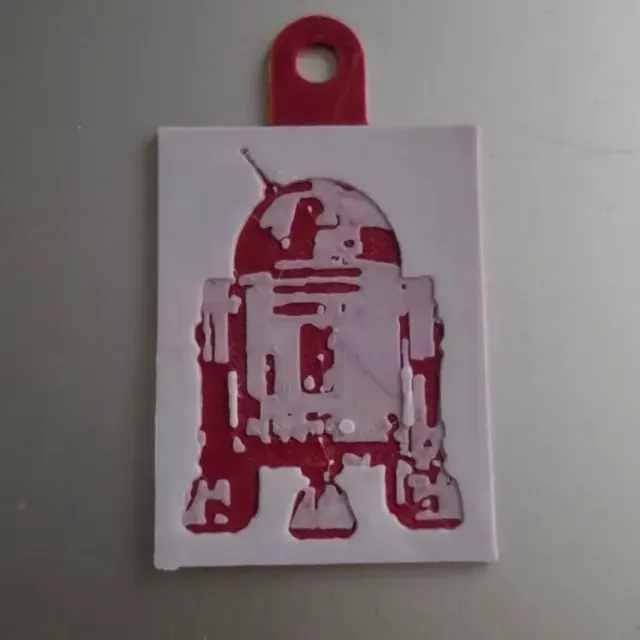 2 color R2D2 Keychain (16 min print)