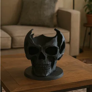 BROKEN SKELETON HEAD TEALIGHT / HALLOWEENDECOR / HOMEDECOR