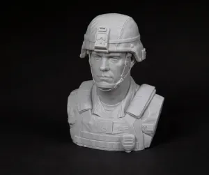 Modern Infantry Soldier Bust – High Detail 3D Printable STL