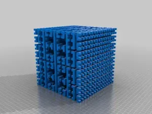 self intersecting hilbert-curve cube