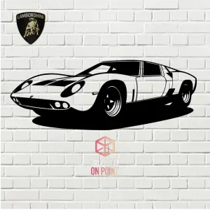 LAMBORGHINI MIURA - 2D WALL ART #1