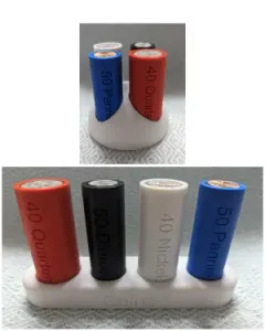 Coin Counter/Sorter with Round and Oval Holders