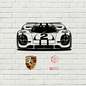 PORSCHE 917 Gulf Le Mans - 2D WALL ART #1