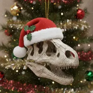T-Rex hanging christmas ornament 3d Dinosaur