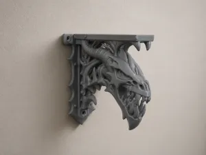 Dragon Skull Shelf Bracket Arm