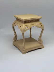 Black Lacquer Four-Legged Incense Stand