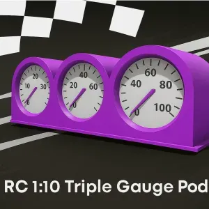 RC 1:10 Drift Car Racing Triple Gauge Pods
