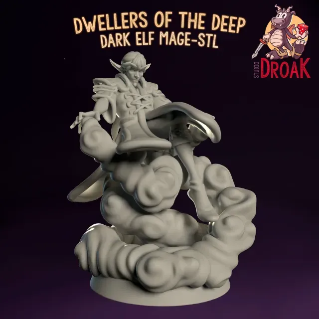 Dark Elf Mage - Dwellers of the Deep