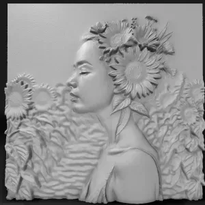 woman in the sunflower field