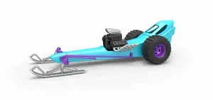 Front engine old school snow dragster V1 Scale 1:25