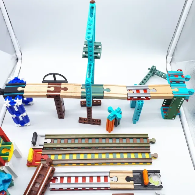 BeamBridge system for Wooden railway bridge building