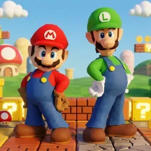 Mario bros y Luigi Lowpoly
