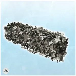 Long bush with foliage (3) - miniatures warhammer mini RPG s