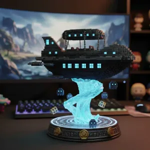 Skyward Voyager: The Voxel Airship Shrine