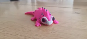 Articulated Dragon fruit Chameleon print in place multi color