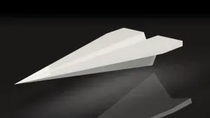 Cool Paper Plane - desktop business card holder