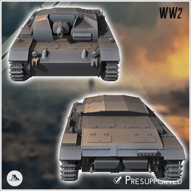 Sturmgeschutz StuG III Ausf. A (Sd.Kfz. 142-1) - WW2 miniature — Image 7 of 9