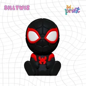 Spider Man - Miles Morales - Toy Keyring Charm Support Free