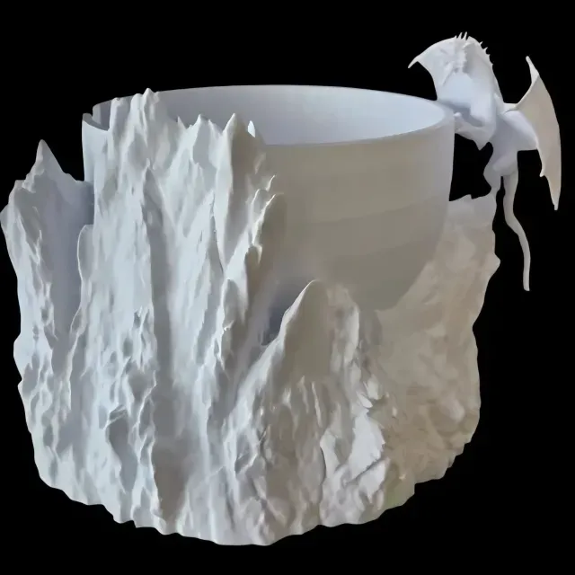 Dragon's Lair Yarn Bowl - Unique 3D Printed Knitting & Croch