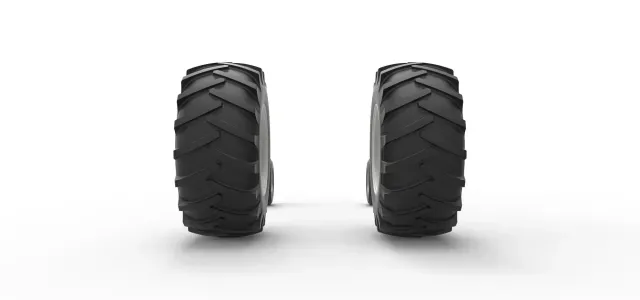 Wheel Set of Vintage Small Block Pulling Tractor Scale 1:25 — Image 9 of 9