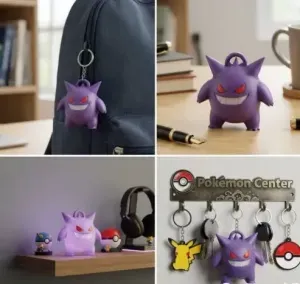 Angry Gengar Chibi Keychain & Desk Figurine