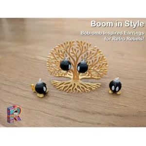 💣 Boom in Style – Bob-omb Inspired Earrings for Retro Rebel