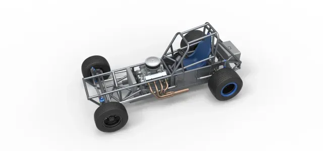 Vintage Dirt Modified stock car Base Version 5 Scale 1:25 — Фото 4 из 9