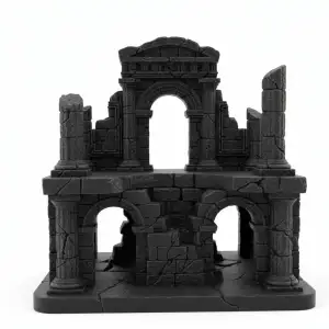 Ancient Gothic Ruins Archway – Aquarium Cave Temple Decor