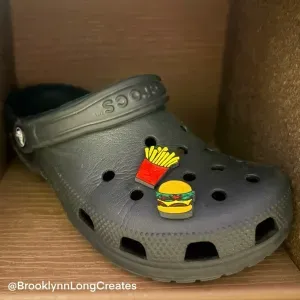 Burger and Fries Croc Charms