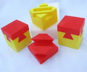 Container with a Puzzle Lid