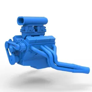 Engine V8 for vintage dragster Version 8 Scale 1:25