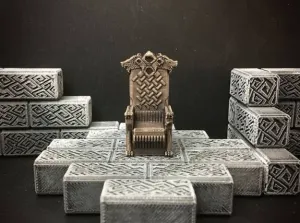 Delving Decor: Wolf Throne (28mm/Heroic scale)
