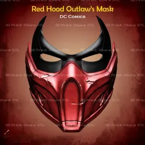 Red Hood Outlaw Mask Cosplay DC Comics - STL File