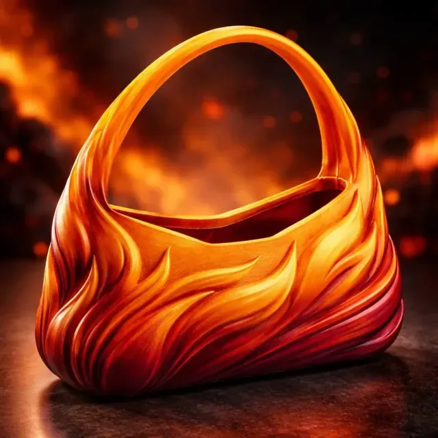 Inferno Swirl Purse – 3D Printable Flame Handbag STL