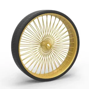50 inch Wire wheel of Donk car Scale 1:25