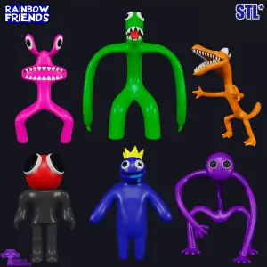 ALL MONSTERS FROM ROBLOX RAINBOW FRIENDS | 3D FAN ART