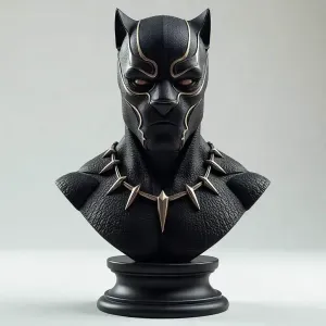 Realistic bust of a Black Panther