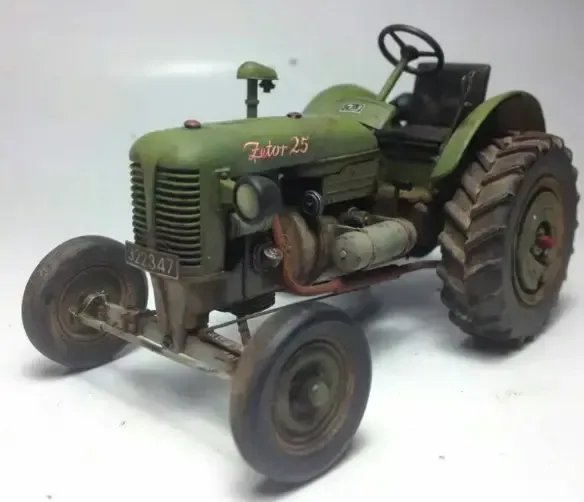 Realistic Vintage Zetor 25 Farm Tractor — Image 2 of 3