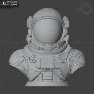 Astronaut Bust STL – Space Helmet Statue