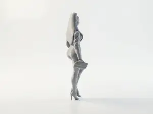 Tiger Outfit Lady Female Figurine 3D Printable