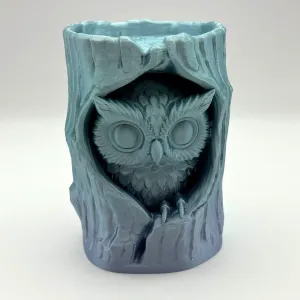 Owl in Log Figure