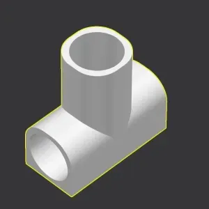 T Connection for PVC pipe 20mm