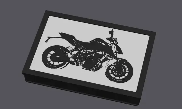 KTM Duke 390 Leuchtkasten für wled esp8266