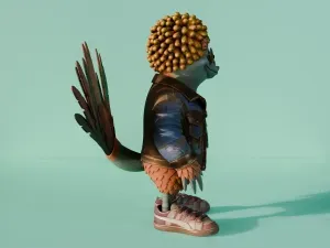Boho Road Runner - Premium Hippie Urban Cartoon Statue