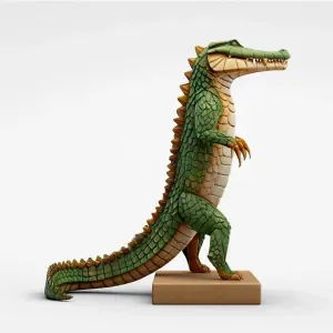 3202 Color Totem Crocodile – Full-Body 3D Model STL
