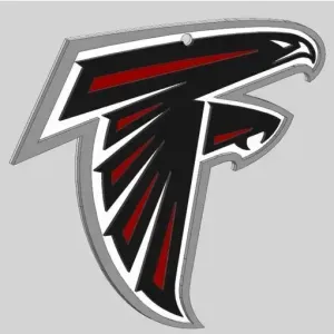 Atlanta Falcons. Designed in layers to enable color printing.