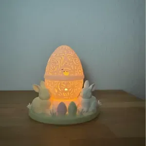 🐰 Illuminated Easter Egg with Bunny Duo 🥚