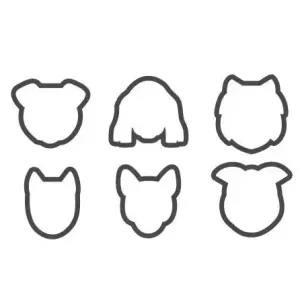 Dog Cookie Cutters Set Of 6