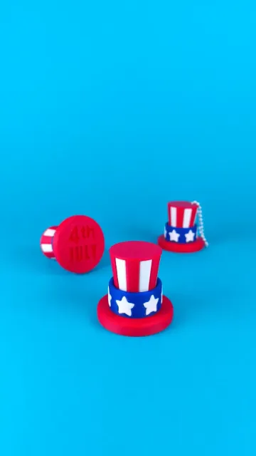 Uncle Sam Hat Clicker Keychain – 4th of July Edition — Фото 6 из 9